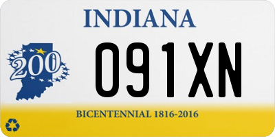 IN license plate 091XN