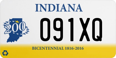 IN license plate 091XQ