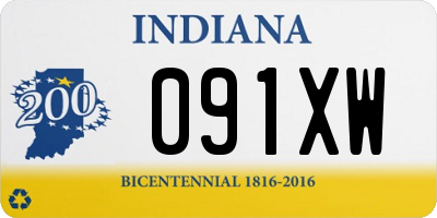 IN license plate 091XW