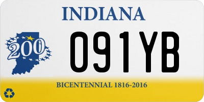 IN license plate 091YB
