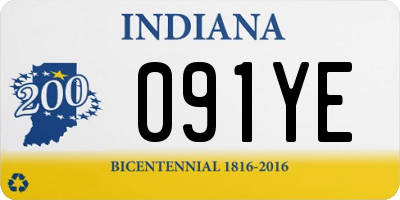 IN license plate 091YE