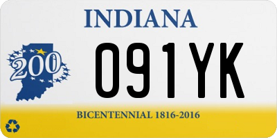 IN license plate 091YK