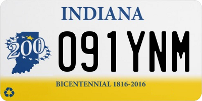IN license plate 091YNM