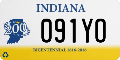 IN license plate 091YO