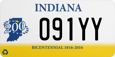 IN license plate 091YY