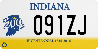 IN license plate 091ZJ