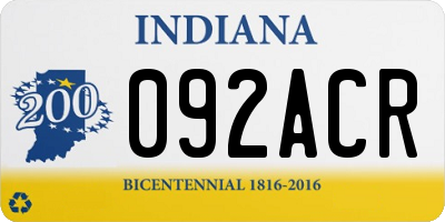 IN license plate 092ACR