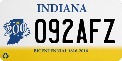 IN license plate 092AFZ