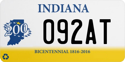 IN license plate 092AT