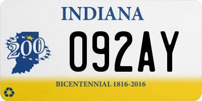 IN license plate 092AY