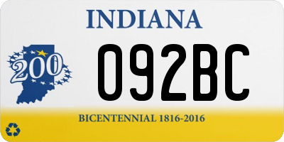 IN license plate 092BC