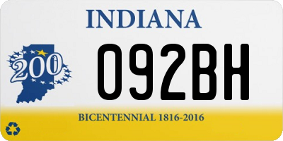 IN license plate 092BH