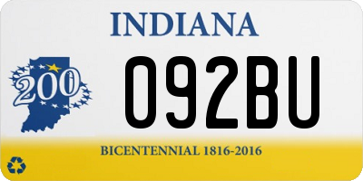 IN license plate 092BU