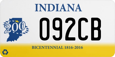 IN license plate 092CB