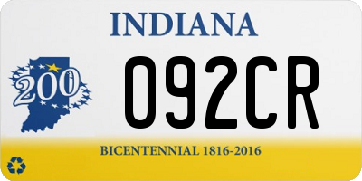 IN license plate 092CR