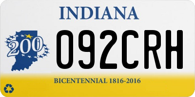 IN license plate 092CRH