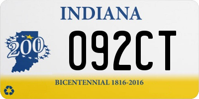 IN license plate 092CT