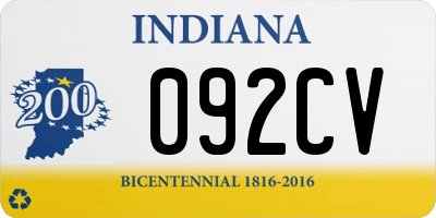 IN license plate 092CV