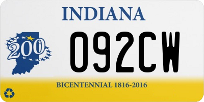 IN license plate 092CW