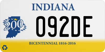 IN license plate 092DE