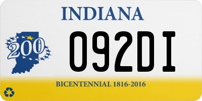 IN license plate 092DI