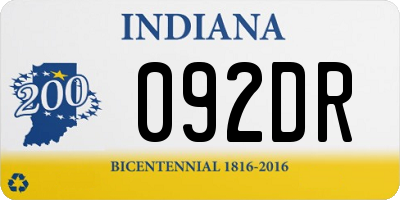 IN license plate 092DR