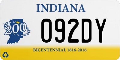 IN license plate 092DY