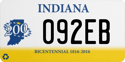 IN license plate 092EB