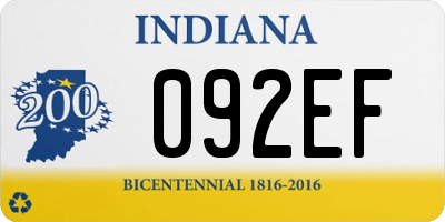 IN license plate 092EF