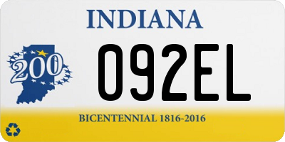 IN license plate 092EL