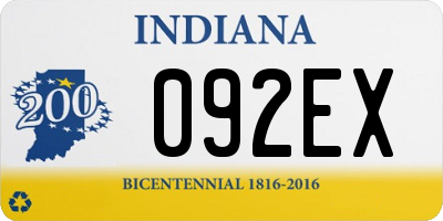 IN license plate 092EX