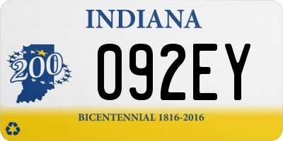 IN license plate 092EY