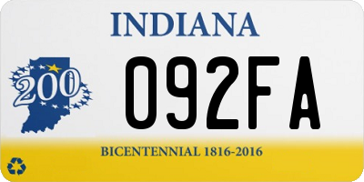 IN license plate 092FA