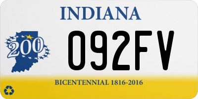 IN license plate 092FV