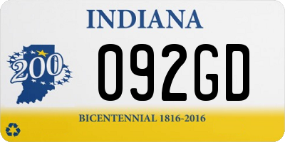 IN license plate 092GD