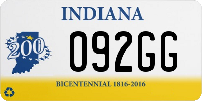 IN license plate 092GG