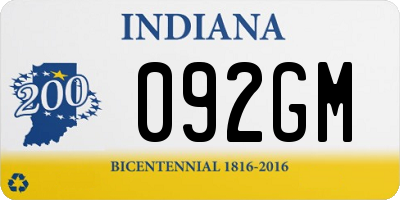 IN license plate 092GM