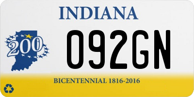 IN license plate 092GN