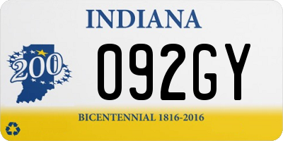 IN license plate 092GY