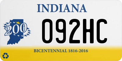 IN license plate 092HC