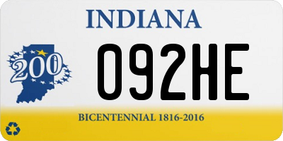 IN license plate 092HE