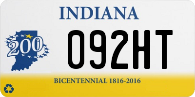 IN license plate 092HT