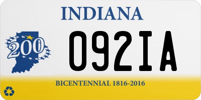 IN license plate 092IA
