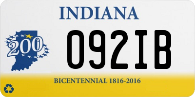 IN license plate 092IB