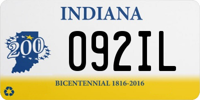 IN license plate 092IL