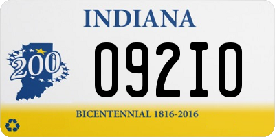 IN license plate 092IO