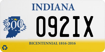 IN license plate 092IX