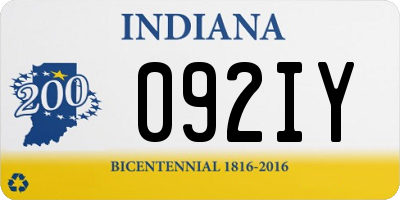 IN license plate 092IY