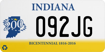 IN license plate 092JG