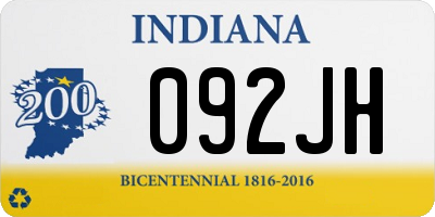 IN license plate 092JH